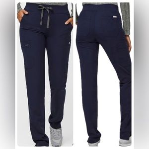 FIGS  Womens High Waisted Yola Skinny Fit Scrub Pants Size Small Tall Navy